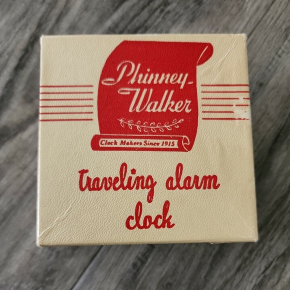 Phinney Walker Traveling Wind Up Alarm Clock Vintage with Box Made in Germany - Picture 6 of 6